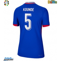 Frankrike Jules Kounde #5 Hjemmedrakt Dame EM 2024 Kortermet